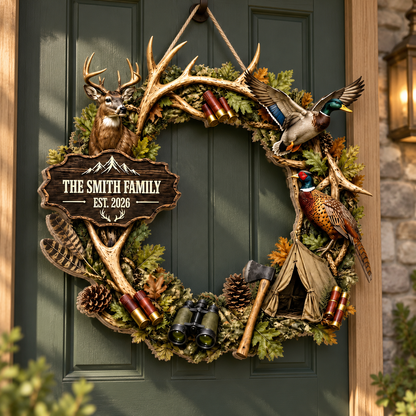 Hunting Wreath - Custom Deer & Duck Rustic Wall Decor Wooden Sign, Deer Door Sign, Rustic Hunting Sign,Hunter Lover Gift, Custom Family Name 30fa6436-6b20-4055-aeff-01d827eb7f3b-9e58df47-9139-4bfe-8167-2469b68d0a7b.png