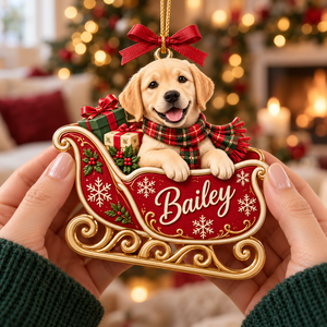 Personalized Dog Christmas Ornament – Custom Pet Photo & Name, 3D Relief Santa Sleigh Ornament, Christmas Gift for Dog Lovers 30fd6dd3-d6cd-41f6-ab3e-6b94fdc33ff4-Bailey-Christmas-Sleigh-Ornament-Keepsake-4.png