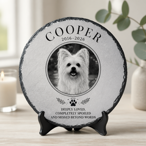 Slate Pet Memorial Stone – Photo, Name & Years - Personalized Slate Memorial Stone 310f174e-e12a-4a09-9542-b949b3a30adc.png