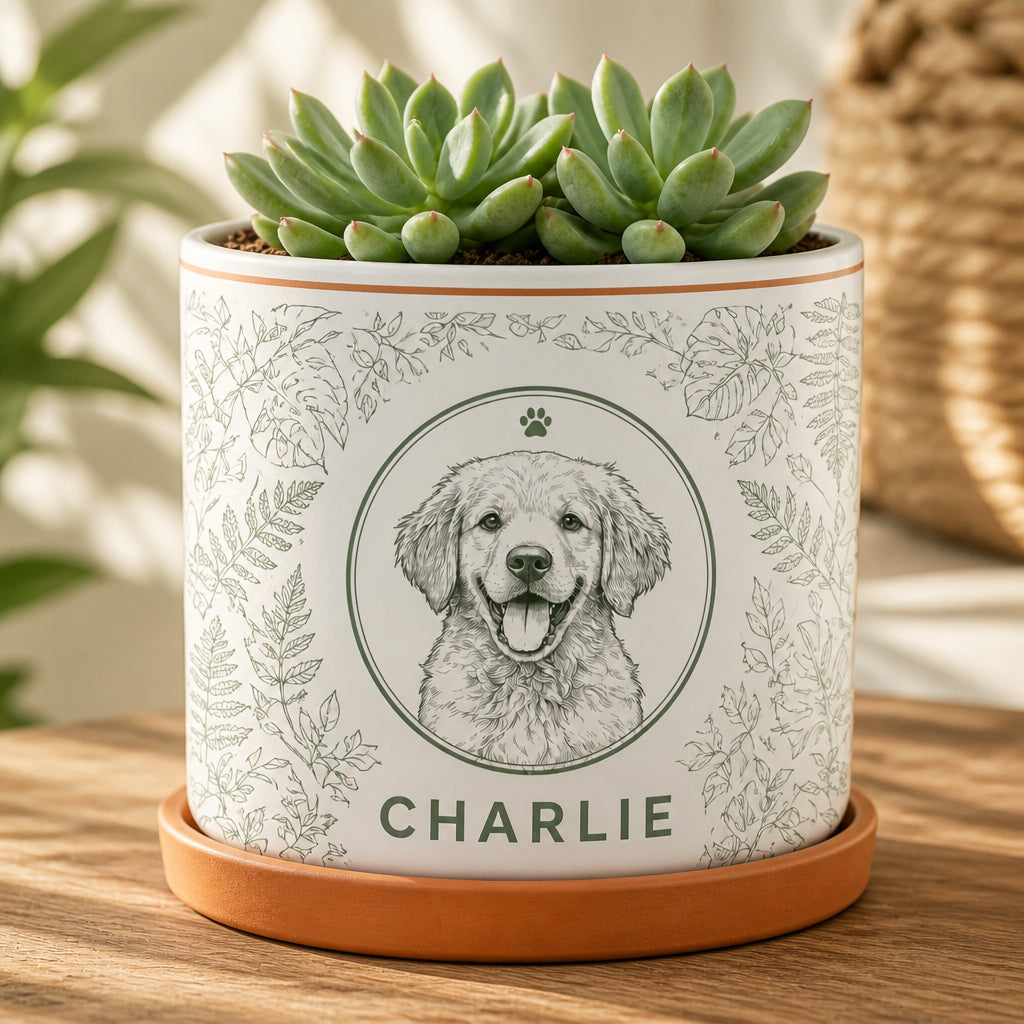 Custom Pet Portrait Planter with Name - Personalized Plant Pot & Vase 3113c8c7-da25-4b27-a473-11fc13928528.jpg