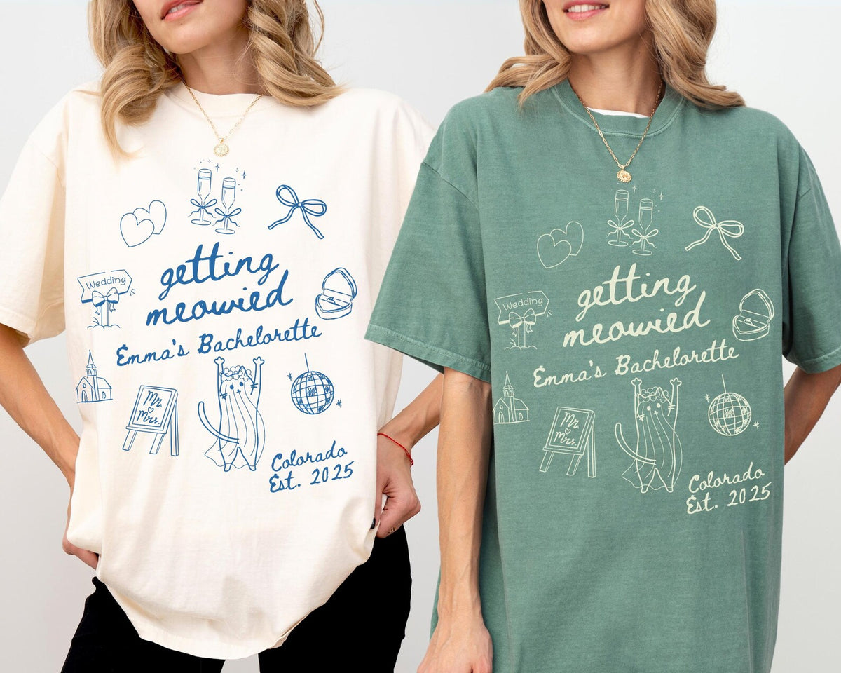 Personalized Cat Bachelorette T-Shirt, Getting Meowied Bridal Party Tee, Custom Cat Lover Bach Party Shirt, Bridesmaid Wedding Gift 314327ae-0ff1-4eda-9d2e-7a7462f842ce-mao6.jpg