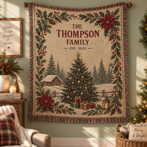 Personalized Family Christmas Blanket, Custom Surname Woven Throw, Rustic Christmas Tree Holiday Gift 3144ca25-9b5a-47e4-ab5e-9db2bbf92471-16fd9034-181f-4e0d-b073-b320a61000dc.png