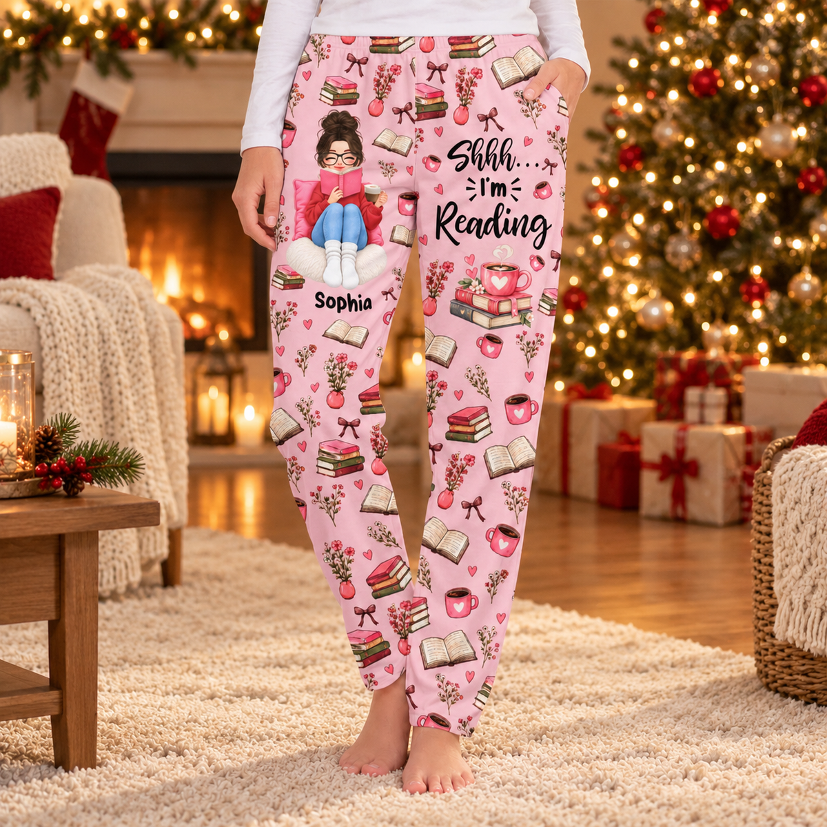 Personalized Book Lover Pajama Pants, Custom Name Reading Lounge Pants, Bookworm Gift for Women 3164aab9-5bda-473d-9296-5a081bb7a05f-banner-1.png