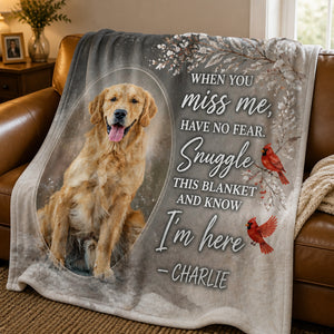 Pet Memorial Photo Blanket – "When You Miss Me" with Cardinals - Personalized Blanket 316baac6-7d87-4c0f-be1e-86981c8a2385.jpg