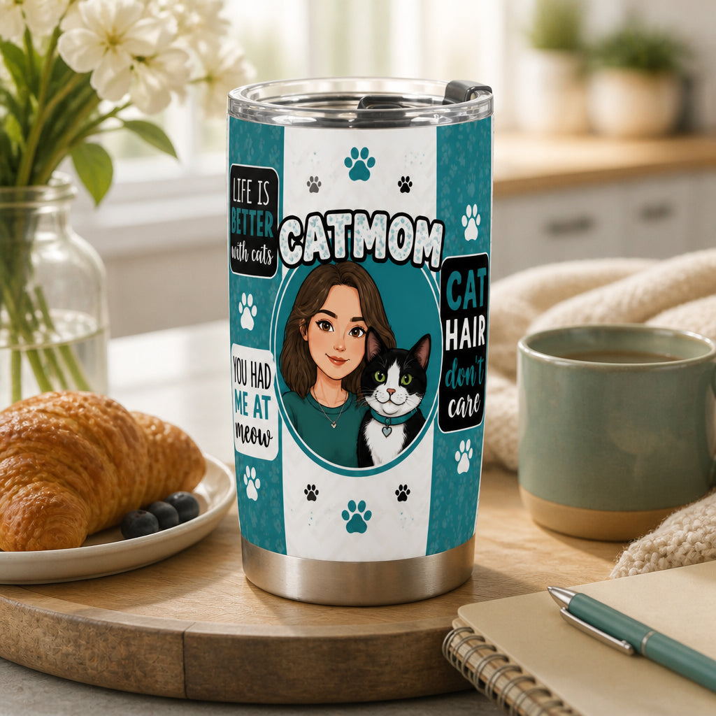 CATMOM Photo Portrait Tumbler – Cat Lover Quotes - Personalized Tumbler 31747025-431f-4fca-9729-d92e439dbc00.jpg