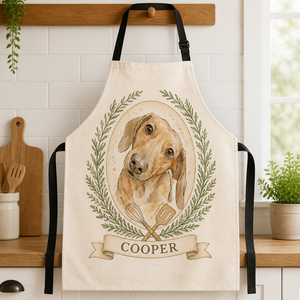 Custom Watercolor Pet Portrait Apron - Personalized Apron 31771bd3-9695-40ca-8317-73625406aa0d.png
