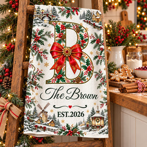 Our Little Peaceful Sanctuary Family Names Christmas - Personalized Kitchen Towel, Christmas Gifts 31811657-4f47-4692-a774-6461311c8795-3-5-.jpg