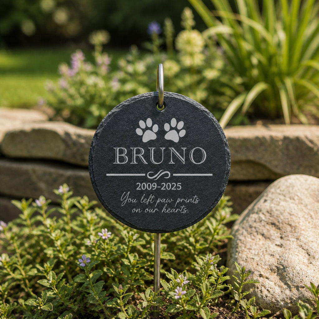 Personalized Pet Memorial Slate – Name, Years & Tribute - Personalized Slate Memorial Stone 319510b4-b1de-4b9d-bcd6-f2fd64234a41.jpg