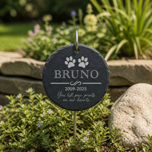 Personalized Pet Memorial Slate – Name, Years & Tribute - Personalized Slate Memorial Stone 319510b4-b1de-4b9d-bcd6-f2fd64234a41.jpg