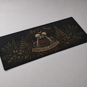 Forever & Always Gothic Botanical Couple Table Runner — Personalized Names & Year - Personalized Table Runner 31a1209a-cf70-4cc9-9402-969a6aaa98f2.jpg