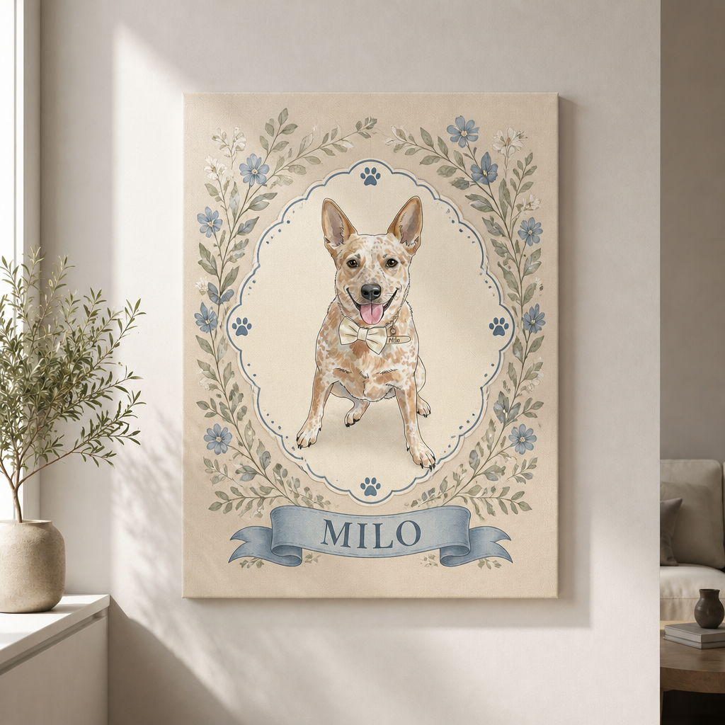 Vintage Botanical Pet Portrait Canvas – Photo Upload - Personalized Canvas 31a525c6-b11e-4701-83b3-7a33d7d1ff29.png