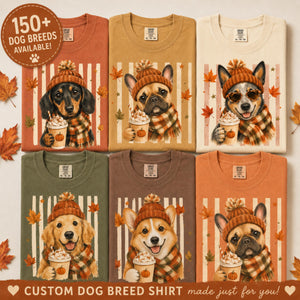 Fall Dogs Comfort Colors Shirt 120+ Dog Breeds, Personalized Dog Mom Tee, Autumn Cosy Dog T-Shirt, Pumpkin Spice Autumn Custom Pet Portrait 31ae5c96-de36-4c6f-98d4-5a4d634be312-2.jpg