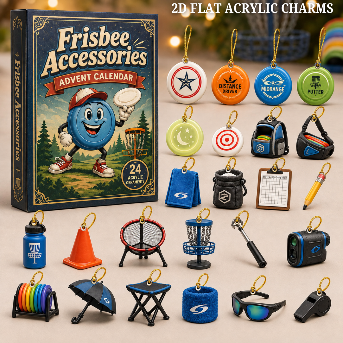 Frisbee Accessories Advent Calendar 2026 - 24-Day Festive Countdown, Acrylic Charms Blind Box - Gift For Frisbee Lovers 31c2eb8e-3684-4dda-b2ba-187cbcd99ddd-frisbee-text.png