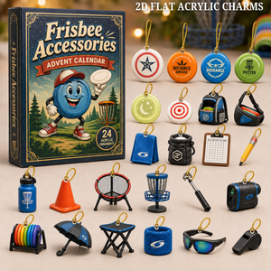 Frisbee Accessories Advent Calendar 2026 - 24-Day Festive Countdown, Acrylic Charms Blind Box - Gift For Frisbee Lovers 31c2eb8e-3684-4dda-b2ba-187cbcd99ddd-frisbee-text.png