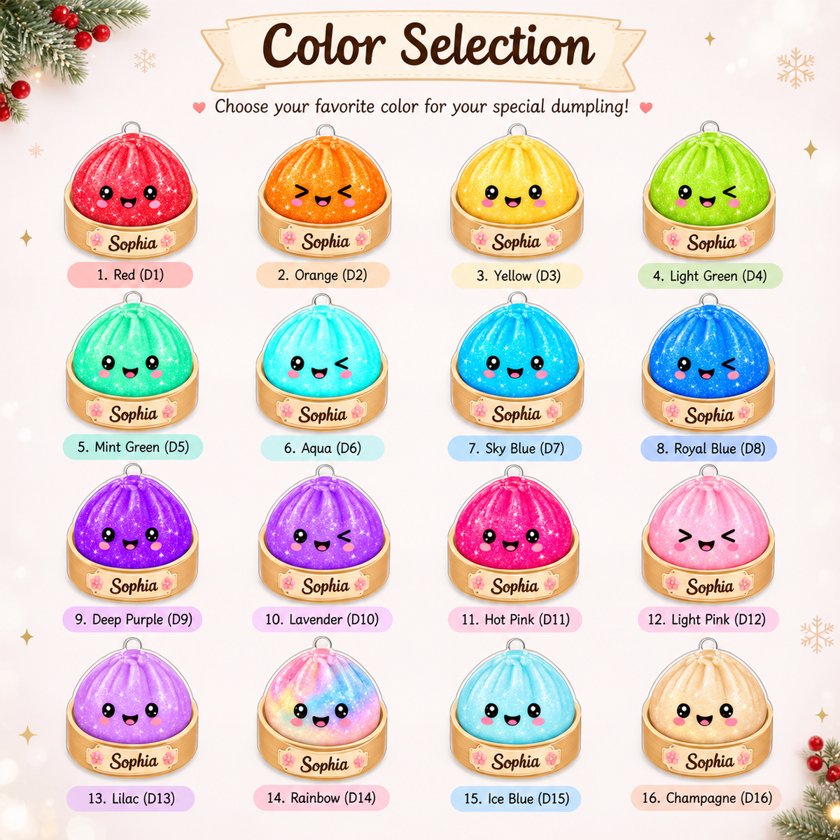 Personalized Baby’s First Christmas Ornament 2026, Custom Name Cute Dumpling Keepsake, Baby Christmas Gift 31c41851-c4dc-46bd-b434-595900752675-Festive-Kawaii-Dumpling-Color-Selection-Image-Sep-21-2026-04_49_25-PM-1-.png