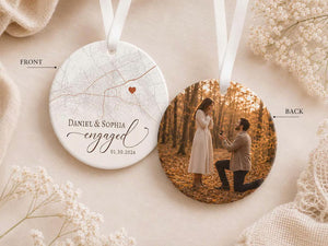 Personalized Proposal Map Ornament, Custom Couple Photo Keepsake, Warm Beige 31e2cf7e-68f1-46f8-84d8-ca7876e8283b-dghdfh-2-.jpg