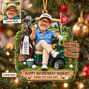 Personalized Golf Retirement Ornament, Custom Photo Golfer Gift, Happy Retirement Keepsake, 19th Hole Golf Christmas Ornament 31e43ce4-e803-4bce-a77c-f7f9cd25e9de-Golf-Retirement-Ornament-Mockup-Image-Sep-17-2026-02_30_11-PM.png