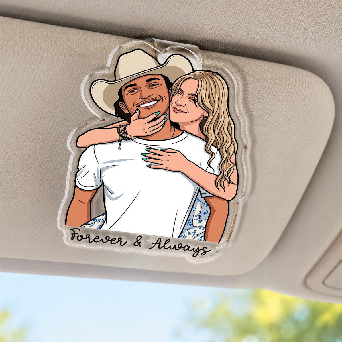 Personalized Portrait From Couples Photo Sun Visor Clip, Custom Photo Couples Car Visor Clip, Anniversary Gift For Him, Gift For Boyfriend 31f7c0cf-5c29-4fc2-a2e9-990c6e48f2ba-5.jpg