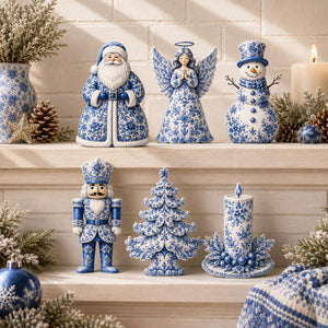 Blue Toile Christmas Decor Indoor, Blue Chinoiserie Wooden Block for Shelf, Retro Winter Carolers Sign, Cozy Holiday Housewarming Gift 31f8e1ba-c855-4fe9-9589-66cd18ea6e92-1.jpg