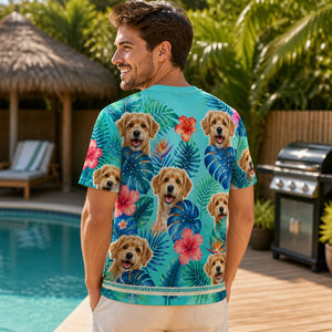 Custom Pet Photo Tropical AOP Tee - Personalized T-Shirt - All over printed 31fa98d0-734a-4bd1-9e58-856f608d454a.jpg