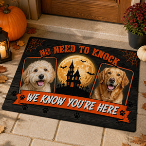 Halloween Pet Photo Doormat - No Need To Knock - Personalized Doormat 31ff7674-a35f-4860-b561-1558f1d379de.jpg