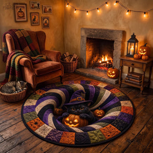 3D Halloween Black Cat Round Rug, Cute Witch Cat Optical Illusion Carpet, Spooky Pumpkin Quilted Floor Mat, Fall Decor Cat Lover Gift 3201f057-3bd8-4f56-b619-25bfdd50218f-3.jpg