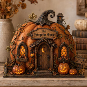 Pumpkin House Wooden Block, Layered Halloween Mantel and Shelf Decor 321b90d2-4a25-493f-a89e-b6822b478347-2.jpg