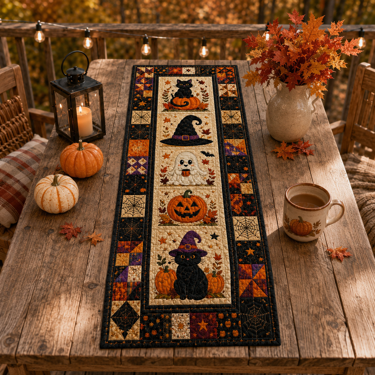 Halloween Quilted Table Runner, Pumpkin and Black Cat Fall Table Runner, Autumn Farmhouse Table Decor, Halloween Table Decor 32696682-6be8-4539-b3e7-dbcea8fae3ed-banner-1.png