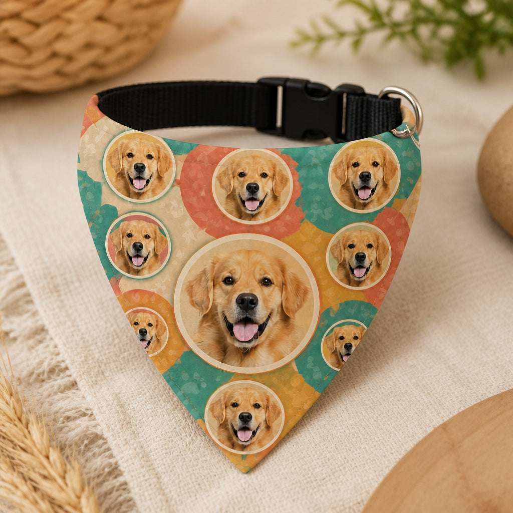 Custom Pet Face Pop-Art Medallion Bandana - Personalized Pet Bandana Collar With Adjustable Buckle 3270ad51-69b5-4edb-bd14-a350e7babe15.jpg