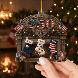 USA 250th Anniversary Fireplace & Stockings -Personalized 2D Flat America 250th Anniversary Christmas Gift For Family, Custom Family Name 327362bc-02eb-4e96-8646-2dfb128be7d5-3.jpg