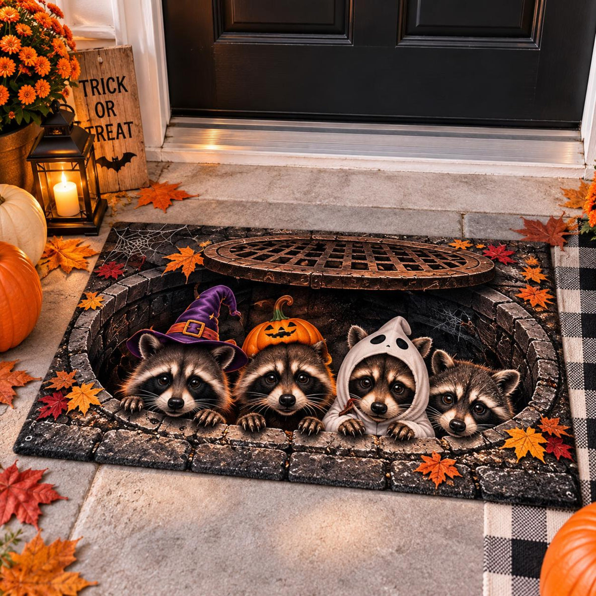 Scary Clown Halloween Doormat, 3D Illusion Horror Rug, Creepy Clown Welcome Mat, Spooky Red Balloon Door Mat, Haunted House Decor 3273d421-819a-48dc-ac19-a1bac4951cd5-2.jpg