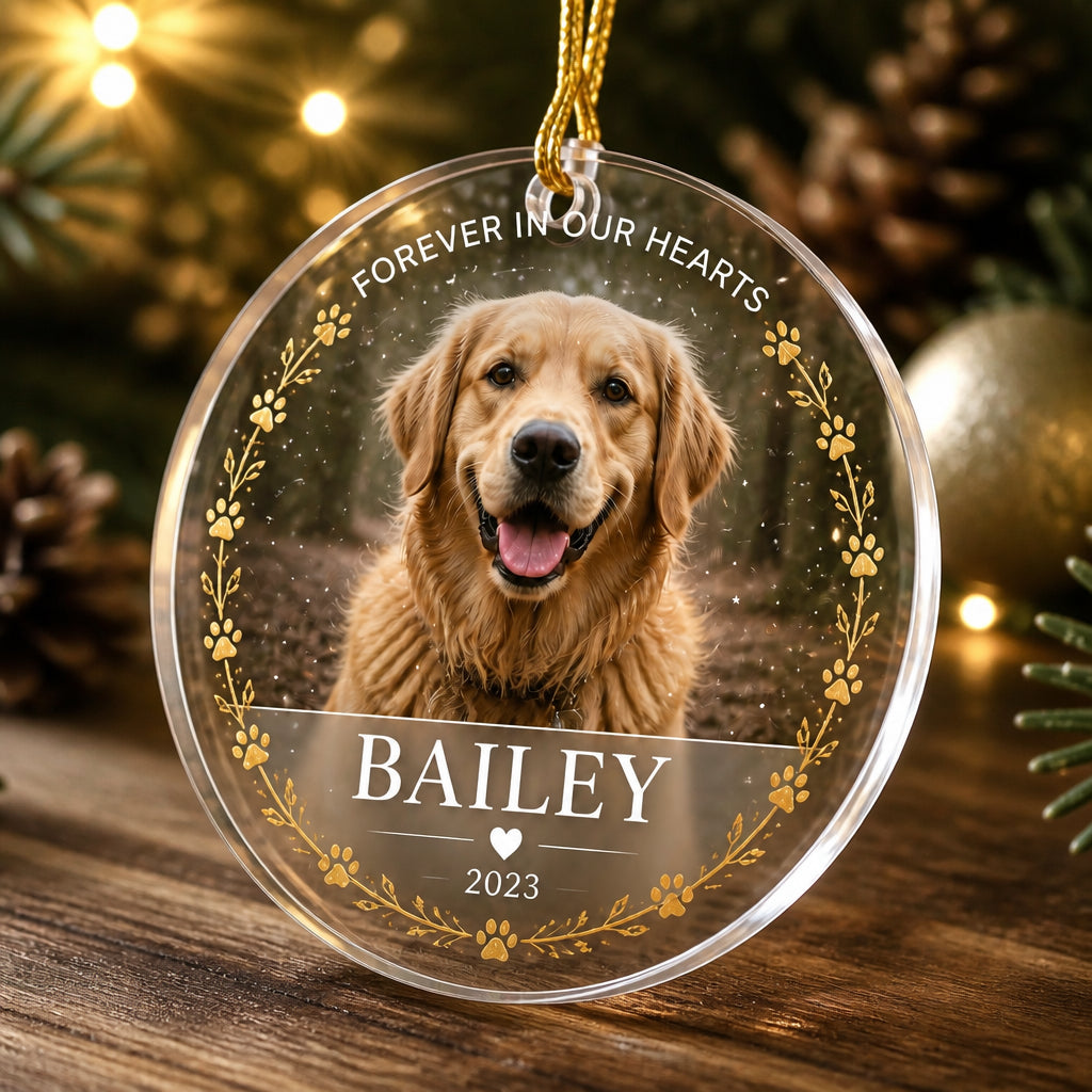 Pet Memorial Acrylic Ornament - Photo & Name - Personalized Transparent Acrylic Ornament 3275f867-3cd3-4771-94b6-db610f215f18.jpg