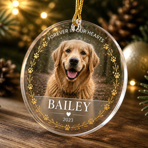 Pet Memorial Acrylic Ornament - Photo & Name - Personalized Transparent Acrylic Ornament 3275f867-3cd3-4771-94b6-db610f215f18.jpg