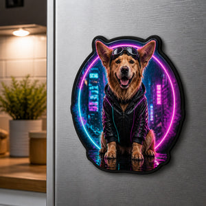 Cyberpunk Pet Portrait Fridge Magnet - Personalized Custom Shape Fridge Magnet 3295ee18-5b9c-4bc3-bb14-a0e026141eed.jpg