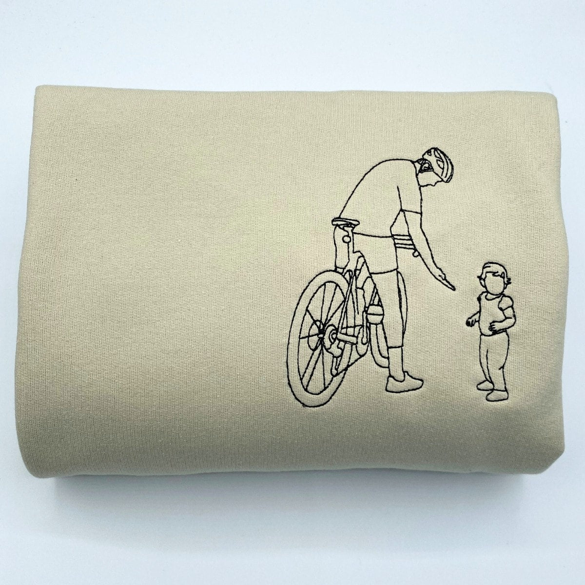 Custom Embroidered Family Portrait Shirt - Father's Day Gift - Personalized Dad Shirt - Embroidered Photo Shirt - Comfort Color Music Shirt
