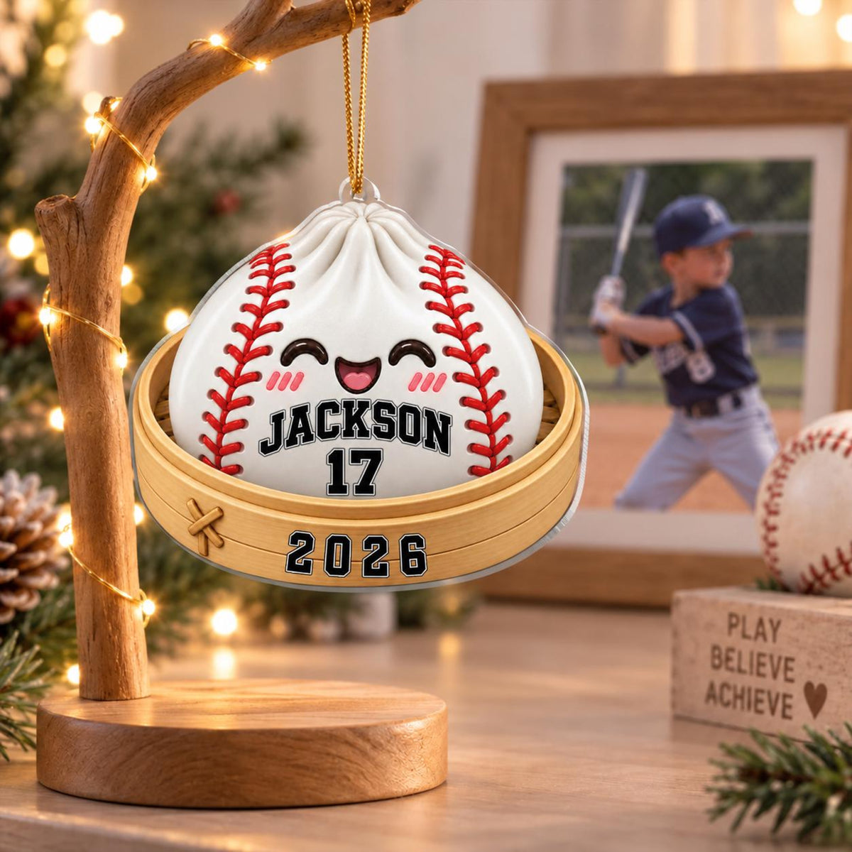 Personalized Softball Dumpling Ornament, Squishy Dumpling Acrylic Ornament, Custom Name Softball Player Christmas Gift 32a44eb4-e852-4642-9728-8617dbf32747-6.jpg