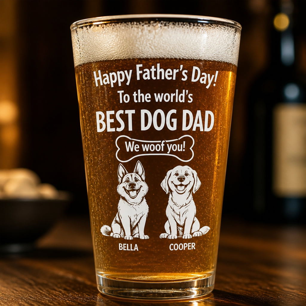 Best Dog Dad Photo Beer Glass – Father’s Day – Custom Pets & Names - Personalized Beer Glass 32a6cc77-e646-42ee-8b15-90690270a836.jpg