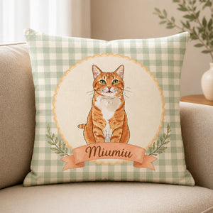 Custom Cat Portrait Pillow – Scalloped Medallion Gingham - Personalized Pillow 32a9c520-3674-46c0-a15a-ecc823363d09.jpg