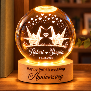 1st Paper Wedding Anniversary Crystal Ball Night Light, Paper Wedding, Paper Anniversary Gift, 1st Year Gift for Wife, The Paper Year Gifts 32b6197b-a321-4189-b7c5-9f872eaec059-banner-1-1.png