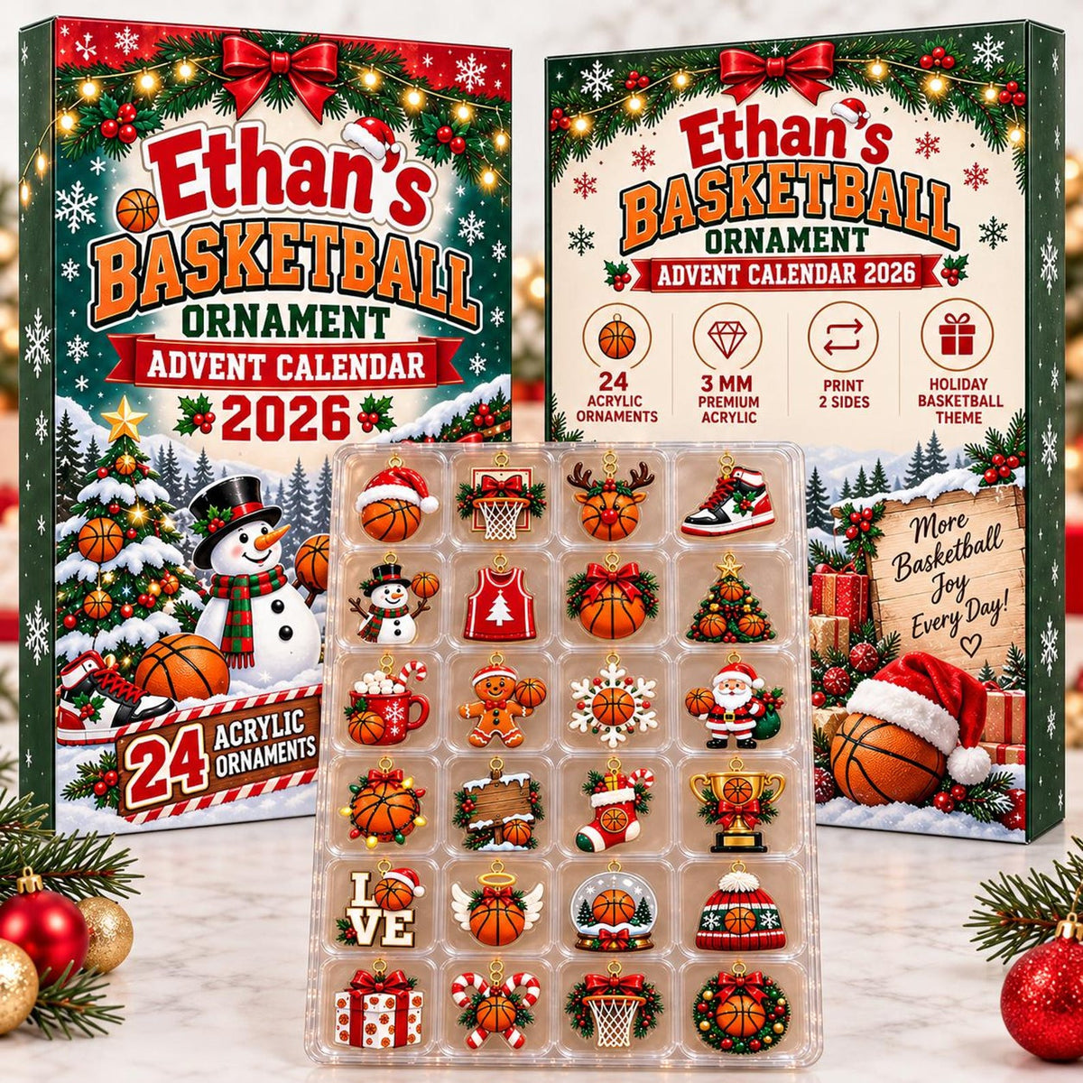 Basketball Advent Calendar 2026, Christmas Countdown Box, 24 Basketball Charms, Personalized Sports Holiday Keepsake, Basketball Player Gift John 32c0560f-933d-4722-bc13-6301f62b7825-il_1588xN.8582418050_3fp2.jpg