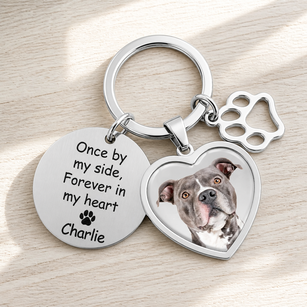 Pet Memorial Photo Keychain – Once by My Side, Forever in My Heart - Personalized Photo Charm Keychain 32cbf41b-a31a-4be6-99ad-0798eb25ddb9.png