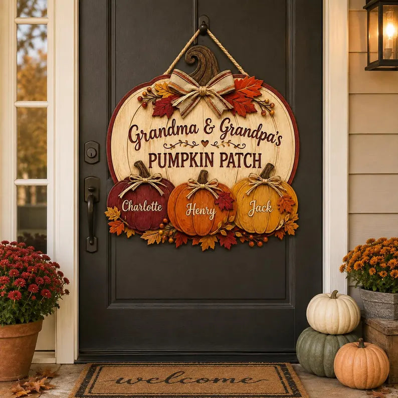 Personalized Pumpkin Patch Sign, Grandma & Grandpa Gift from Grandkids, Rustic Fall Family Decor, Custom Name Keepsake 32e00018-78b7-4ce1-910a-f1e1b9732929--5-.webp