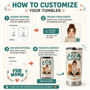 Fur Mama Cartoon Portrait Tumbler - Personalized Tumbler 33046617-5042-4511-83df-d7c88dcbfbb9.jpg