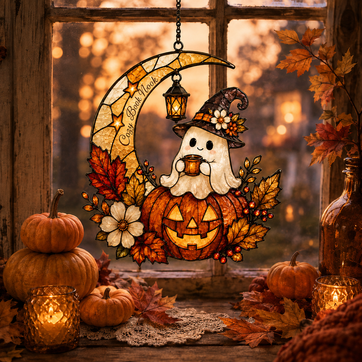 Ghost Pumpkin Moon Acrylic Suncatcher, Ghost Drinking Coffee Window Hanging, Halloween Suncatcher, Thanksgiving Gift For Coffee Lovers 330bf4d0-4473-4fcf-a544-a35537fa2172-qq5.png