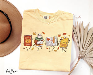 Comfort Colors Fall Book Doodle Characters Shirt, Cozy Autumn Reading Tee, Book Lover Gift, Thanksgiving Pumpkin Shirt, Fall Season Shirt 3311d801-98e4-4c78-909e-1c6691f67414-3.jpg