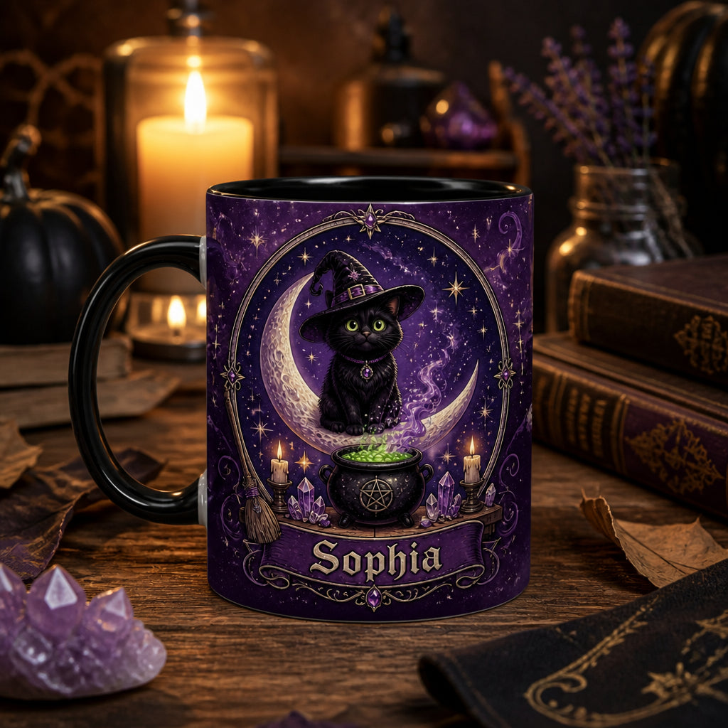 Witchy Cat Cauldron Personalized Name Mug - Personalized Edge-to-Edge Mug 331cd6a6-39ea-4d80-904f-920cdb476ac8.jpg