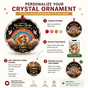 Rainbow Bridge Pet Memorial Crystal Ornament – Photo, Name & Years - Personalized Crystal Ornament 3323f0cf-dafb-4659-89dc-78667ba18bb6.jpg