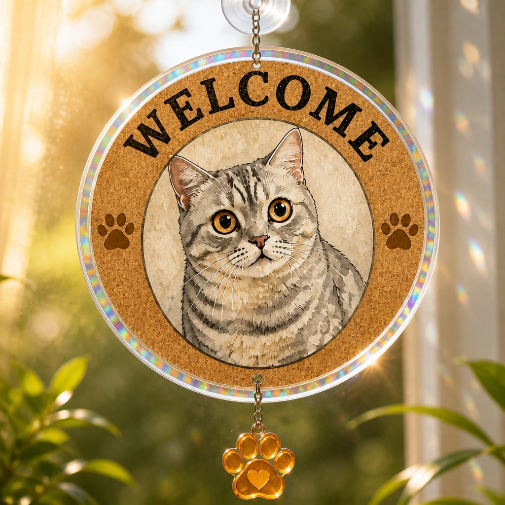 Custom Cat Photo Watercolor Welcome Doormat - Personalized 1 Layered Suncatcher with Charm 3331e299-9c21-4521-ad10-4b1667bf9e9e.jpg