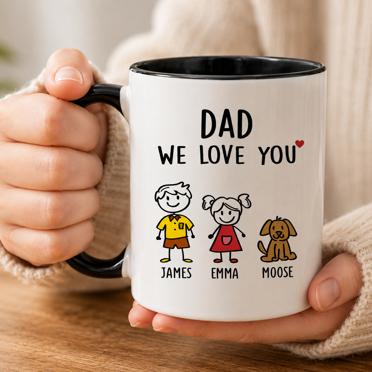 Dad Gift For Dad Birthday Gift, Dad Mug, Fathers Day Gift From Daughter Son Kids Wife Dad Christmas Gift Funny Coffee Cup Personalized Stick