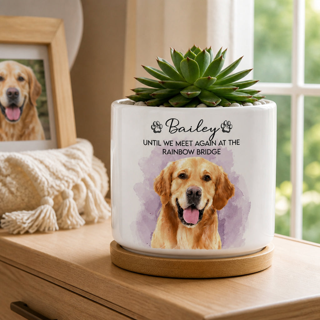 Pet Memorial Portrait Planter – Photo-to-Art with Name - Personalized Plant Pot & Vase 33825d63-f493-41f8-969d-488a3fc02e98.jpg
